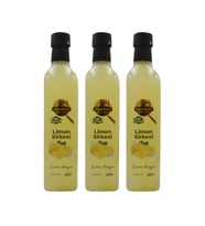 Tarihi SultanAhmet Baharatçısı Limon Sirkesi %100 Katkısız Doğal 3x500 ml  Özel Üretim
