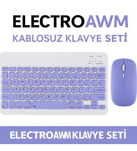 Kablosuz Bluetooth Klavye + Mouse Seti (iOS / Android / Windows Uyumlu)