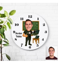 Karikatürlü Yazılımcı Bilgisayar Mühendisi Programcı Kişiye Özel Duvar Saati