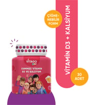 Vitago Kids Gummies D3 Vitamini, Kalsiyum 30 Adet Çiğnenebilir Jel