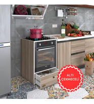Kenzlife ankastre modülü kabini lityum crd fırın ocak dolabı çekmeceli (Karışık)