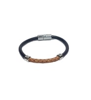 JTSS26BLK1791 ALAŞIMLI METAL KİLİT HAKİKİ DERİ JANTİ BİLEKLİK