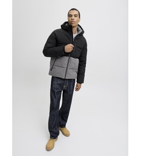 Jack & Jones JJEOWEN Puffer Erkek Şişme Mont – Su Geçirmez, Soğuk Hava Koruması, Günlük Kışlık Ceket (Siyah)