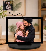 Kişiye Özel Sevgiliye Fotoğraflı Çerçeve Çizgi Film Fotoğraf Çerçevesi Romantik Anı Hediyesi, Sevgililer Günü ve Yıl Dönümü Hediyesi