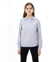 Toontoy Kız Çocuk Baskılı Sweatshirt ( Gri-Melanj)