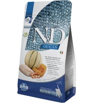 Ocean Kuru Kedi Maması, Morina Balığı, Karides, Balkabağı ve Kavunlu, Yavru Kedi, 1.5 kg