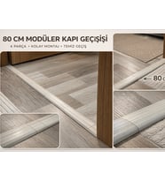 80 cm Kapı Eşiği – Delme Gerektirmeyen, Temiz Boşluk Montajı