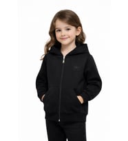 Kız Çocuk Fermuarlı Kapüşonlu Sweatshirt BGL-ST05277