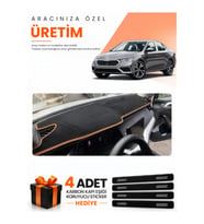 SKODA OCTAVİA (2020-2025) Uyumlu Torpido Koruma Örtüsü Oto Kılıfı - Siyah Kahverengi