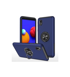 Samsung Galaxy A01 Core Kılıf Elit Yüzüklü Kapak - Lacivert