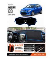HYUNDAİ İ30 (2007-2012) Uyumlu Torpido Örtüsü Torpido Kılıfı - Siyah Mavi
