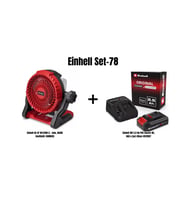 Einhell Set-78(GE-CF 18/2200 Li Akülü Vantilatör+18V 2,5 Ah PXC Starter Kit, Akü & Şarj Cihazı)