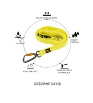 Köpek Boyun Tasmasi Waterproof Leash Sari