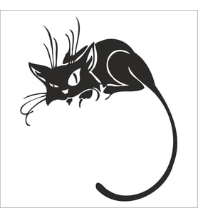 KEDİ FOLYO STİCKER 130cm Uzunluk (Karışık)