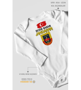 Benim Babam Jandarma Uzun Kollu Bebek Body %100 Pamuk