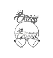 Birthday QueenTaç Gözlük 2'li Set