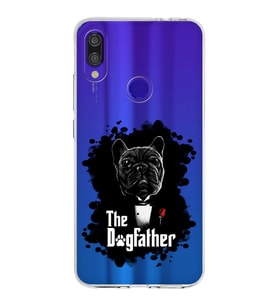 Xiaomi Redmi Note 7 Pro Uyumlu Kapak Dog Father Tasarımlı Şeffaf Silikon Kılıf