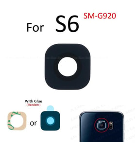 Tkgz Samsung Galaxy S6 Arka Kamera Camı Lens Yapışkanlı
