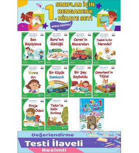 1.Sınıf Renkli Hecelerle Eğlenceli Öyküler Seti (Yarıyıl Tatil Kitabı Hediyeli)