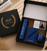 Kişiye Özel isimli defter kalem fincan fotoğraf  Lacivert set (Lacivert)