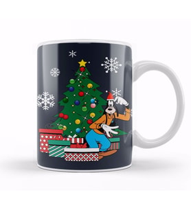 Goofy Around The Christmas Tree Kupa Bardak Porselen