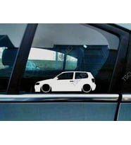 Polo 3 Kapı Kelebek Cam Oto Sticker 17 CM 2 Adet