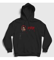 Presmono Unisex Siyah Cool Dexter Kapüşonlu Sweatshirt 188312tt