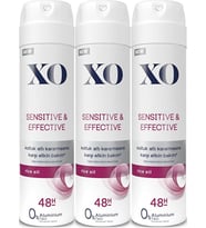 XO Deodorant 150ML Women-Kadın Sensitive & Effective (3 Lü Set)