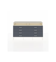 Arges Konsol 2 Raflı 8 Çekmeceli  176x30x99 Aytaşı-Aytaşı/Antrasit