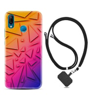 Huawei P20 Lite Mate 10 20 Lite Pro P40 Lite KılıfBoyun Askılı Silikon Üçgenler 1635