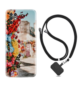 INFINIX Note 11 Pro Note 10 Hot 9 Play Kılıf Boyun Askılı Silikon Gerçek Çiçekler 1743