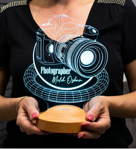 Fotoğrafçıya Hediye DSLR Fotoğraf Makinesi Kişiye Özel 3D Halkalı Led Gece Lambası