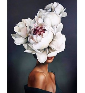 Çiçeklenmek Sayılarla Boyama Seti(60x75 cm Tuval Şasesine Gerili)