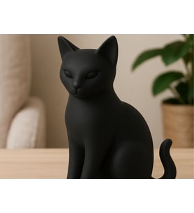 Kedi Heykeli Ev Dekerasyon Dekoru Karbon Malzeme (Çok Renkli)