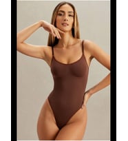 Night Kadın Dikişsiz Örgü Askılı Full Body