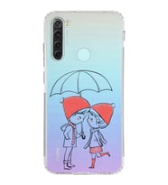 Xiaomi Redmi Note 8  Kamera Korumalı Kapak Aşk Tasarımlı Şeffaf  Kılıf