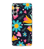 PrintiFy Samsung Galaxy M34 ile Uyumlu 1mm Slim Fit Retro Colors 1 Baskılı Şeffaf  Kılıf