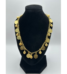 Arnes Jewelry Çelik Dorika Toplu Pullu Kolye