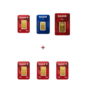 Nadir Gold 24 Ayar 11,5 Gram Altın (1 Ad 5 Gram Altın + 1 Ad 2,5 Gram Altın + 4 Ad 1 Gram Altın )