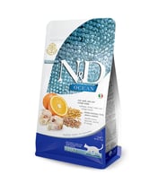 N&D Ocean Az Tahıllı Morina Balıklı&Portakallı Yetişkin Kedi Maması 1,5 Kg