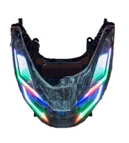 Honda Pcx 2021 - 2024 Uyumlu Rgb Led Telefon Konrollü Ön Far Takımı Bluetooth