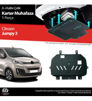 S-Dizayn Citroen Jumpy Çelik Karter Muhafaza 2016 Üzeri A+ Kalite (Karışık)