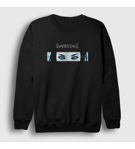 Presmono Unisex Siyah Eyes Evanescence Sweatshirt 146043tt
