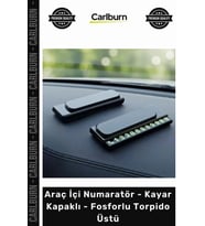 #Numaratör Siyah Oto Telefon Park Kartı Araç İçi Numaratör Kayar Kapaklı Fosforlu Torpido Üstü