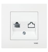 VİKO Karre/Meridian Tekli Nümeris Jacksız Beyaz (Çerçevesiz) 90967X48 VİKO
