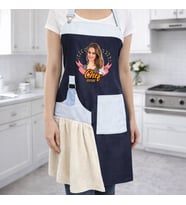 BK Gift Kişiye Özel Anneler Günü Tasarımlı Pamuk Denim Havlu Detaylı Mutfak Önlüğü -8, Anneye Hediye, Anneler Günü Hediyesi