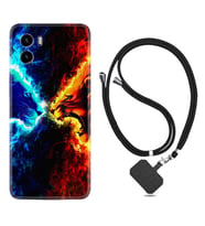 Vivo Y15S Y32 Y33S Y51 Y53S Kılıf Boyun Askılı Silikon Red Blue Leon 1714