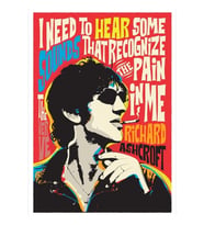 Richard Ashcroft Pop Art Alıntı Tablo Ahşap Poster Dekoratif