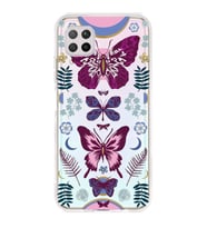 Huawei P40 Lite Uyumlu Kelebek Desenli Şeffaf Telefon Kılıfı