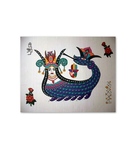 Ahşap Tablo Şahmeran Çizimi (35x50 Cm Boyut)